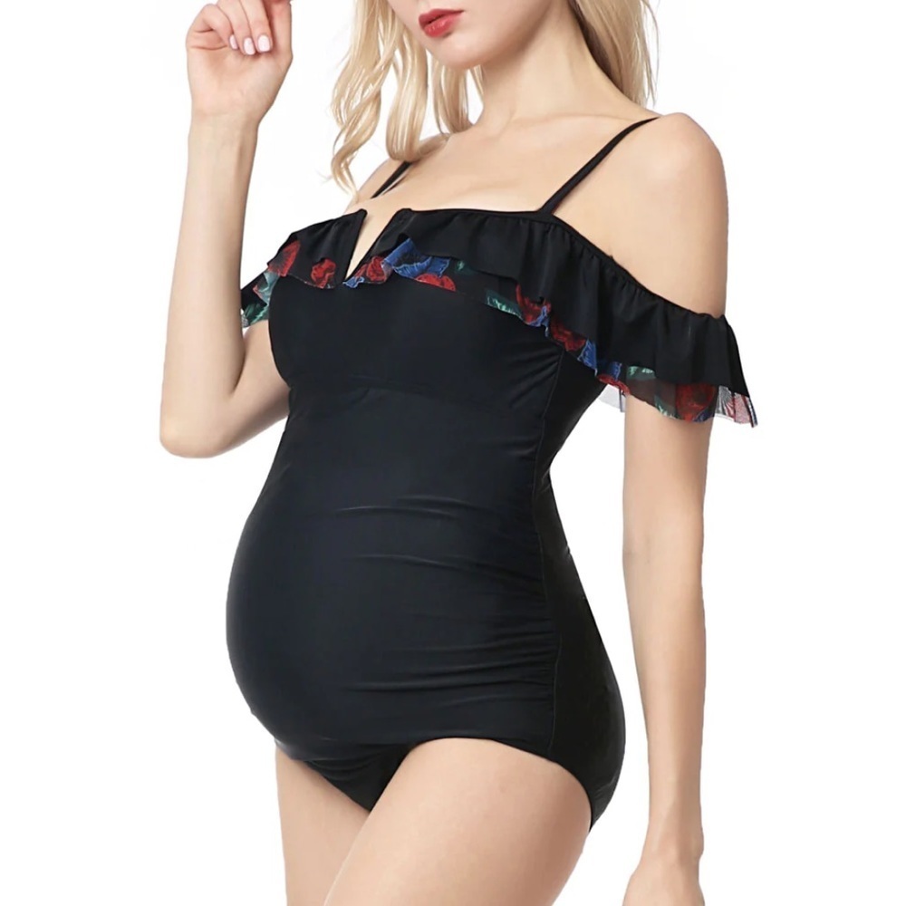 Kimi & Kai Nancy One Piece Maternity Swimsuit L